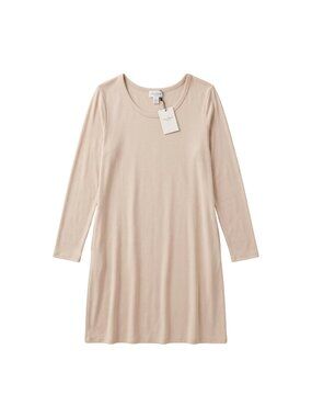 NWT | Miss Lavish London Beige A-Line Dress | Side Pockets | Long Sleeve | XL